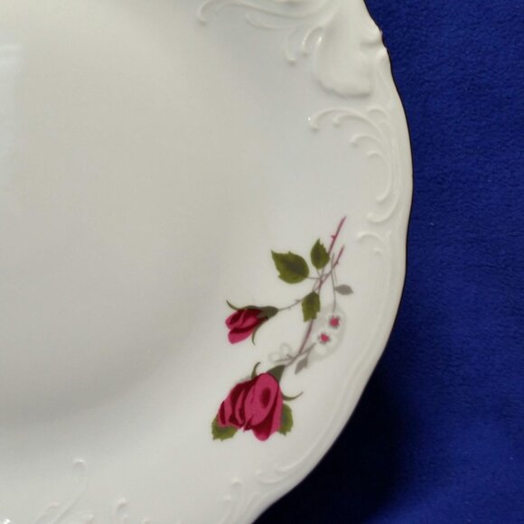 Royal Kent Red Roses Chop Plate Round Serving Platter Poland Wedding Pre-Owned - Picture 4 of 10